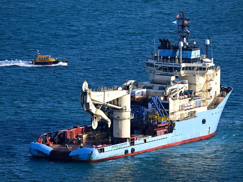 A Merlin Mk4 helicopter ditched into the sea close to HMS Queen Elizabeth while conducting night training off the Dorset coast on September 5. The pilot, Lt Rhodri Leyshon, was killed and two of the three crew from the 846 Naval Air Squadron aircraft were rescued.
