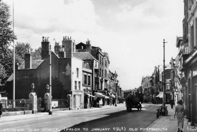 The High Street Old Portsmouth prior to 1941.
