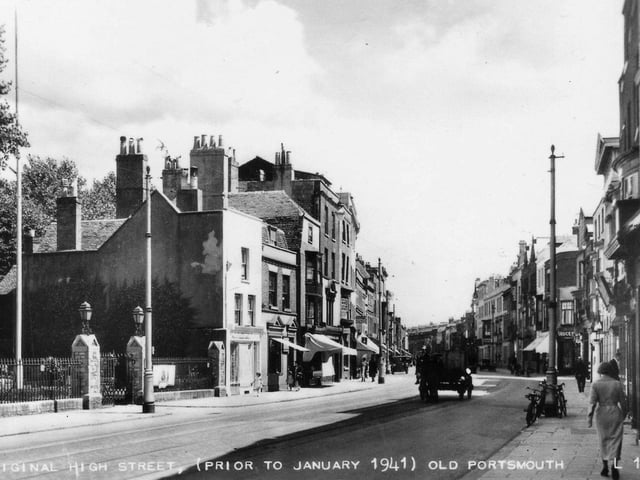 The High Street Old Portsmouth prior to 1941.
