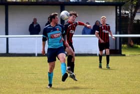 Action from Fleetlands' 4-0 win over Hayling United in their final L4 Teamwear Challenge Cup group tie. Picture: Tom Phillips