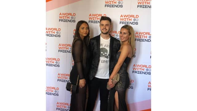 From left, Jess Hine, Lewis Hine and Chloe Hine. Picture: A World With Friends