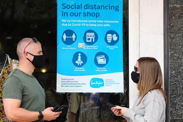 Masks will no longer be mandatory from July 19.
Mask wearers in Palmerston Rd, Southsea
Picture: Chris Moorhouse (jpns 030721-23)