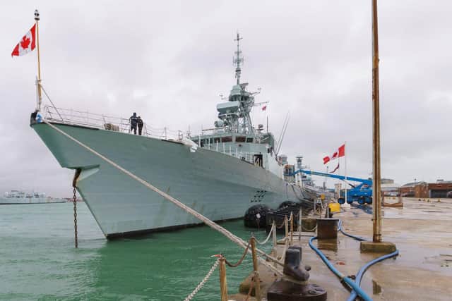 HMCS Toronto, a Canadian warship, which was repaired by engineers in Portsmouth. Photo: BAE Systems.