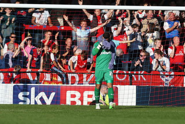 John Sullivan endured a miserable afternoon at York in September 2013 - and Pompey also had many forgettable days at Bootham Crescent. Picture: Joe Pepler