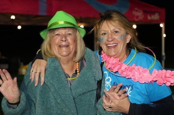 Sandra and Julie Parr taking part in the Southsea Glow Walk on March 18, 2022.