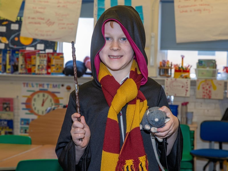 Children & staff from Meon Infant and Junior School dressed up for World Book Day.  Pictured - Pupils dressed up for World Book Day  Photos by Alex Shute