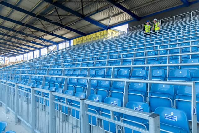 The redevelopment of Fratton Park's Milton End is nearing a conclusion. Picture: Habibur Rahman