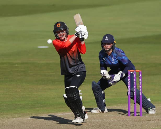 Southern Vipers' Georgia Adams hit a season's best 47 as her side completed a 100 per cent Charlotte Edwards Cup group record with victory over the Northern Diamonds. Picture: David Davies/PA Wire.