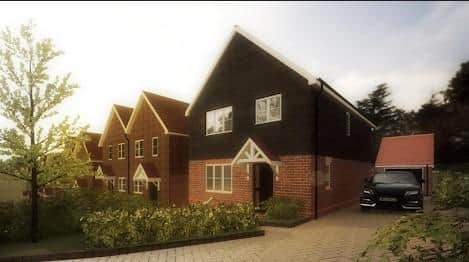 An artist's impression of the new homes