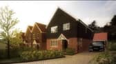 An artist's impression of the new homes