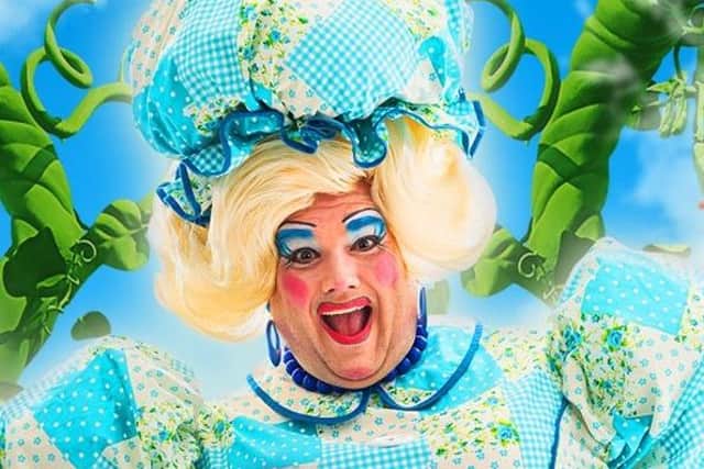 Jack Edwards as Dame Trott in The Kings Theatre 2021 panto, Jack and The Beanstalk