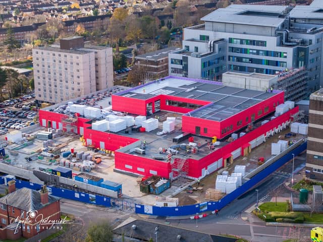 There has been significant progress at the new QA Emergency Department following months of construction work. 
The construction of the new emergency department is a £58m project that is expected to take roughly two years to complete. 
Picture: Marcin Jedrysiak