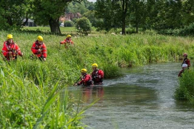 Hampshire Search and Rescue team in action