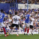 Pompey defender Sean Raggett in the win over Port Vale. Pic: Jason Brown.