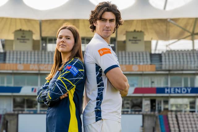 Hampshire's men and women players sport the new kits for 2026