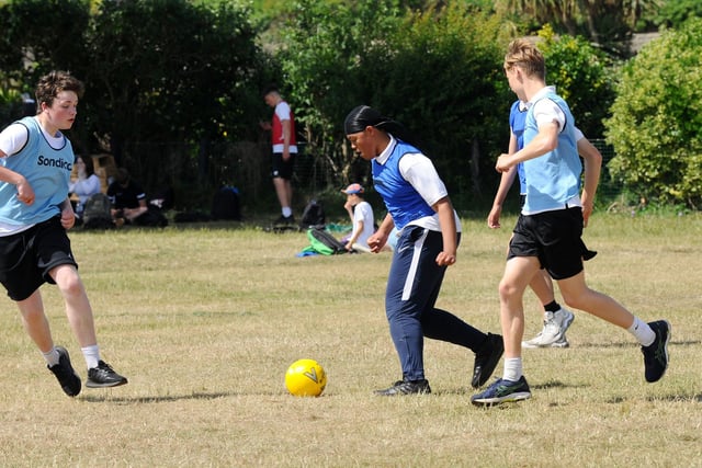 Year 10s playing football (160622-6777)