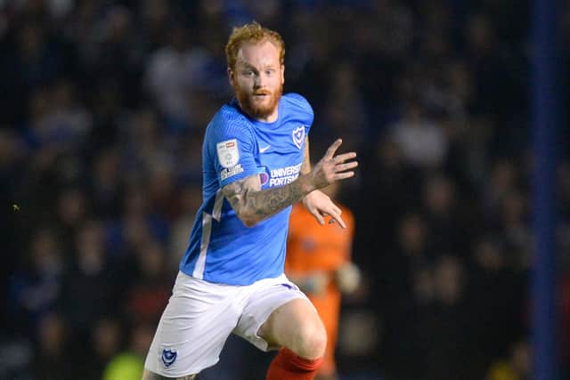 Despite an impressive maiden season at Fratton Park, Connor Ogilvie has found himself sharing the left centre-half spot with Clark Robertson in recent weeks. Picture: Graham Hunt/ProSportsImages