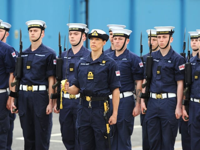 Rehearsals took place at HMS Excellent on Whale Island, Portsmouth on Friday, April 28, for the King's coronation ceremony.