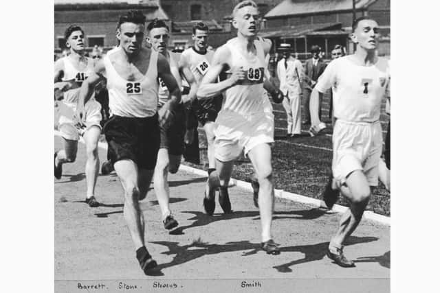 Competitors from the Dockyard Sports Club in the 880 yards (half-mile) race. Picture: George Barrett collection