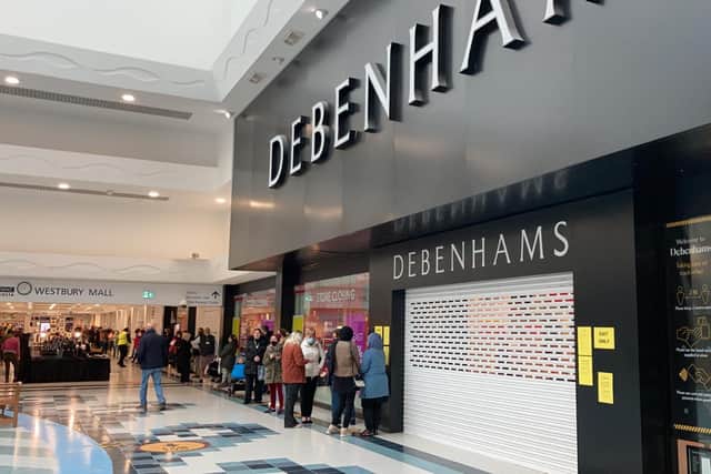 Queues at Debenhams in Fareham. Picture: Kimberley Barber