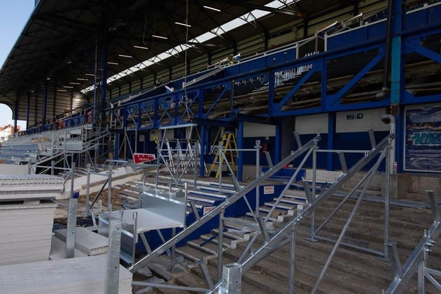 Pompey boss Danny Cowley will have a new dug-out to sit in in the South Stand once work is complete.

Picture: Habibur Rahman