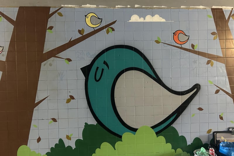 Chris Reeves (Berk) and Mark Jones (Fark) from The Corner Collective in Southsea, have reinvigorated the Washington Road, Emsworth, underpass in a community project funded by Havant Borough Council. Picture by Hollie Busby