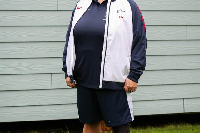 Lorraine Lambert is a Team GB Paralympian for Shooting and is hoping to head off to Tokyo next year.

Pictured: Lorraine Lambert at her home in Milton, Portsmouth on 22 December 2020.

Picture: Habibur Rahman