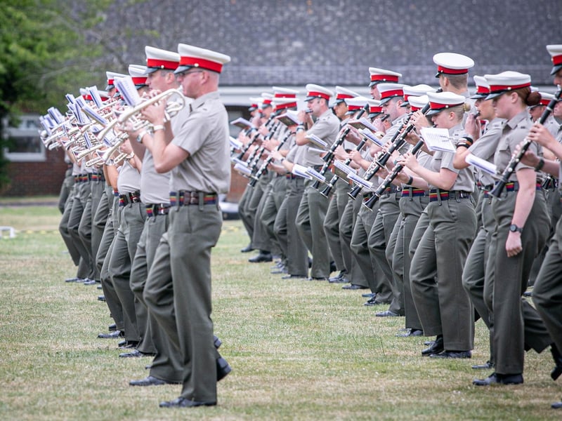 Royal Marines Band Service Beating Retreat Rehearsals on Whale Island, Portsmouth on Wednesday 3rd July 2024
Picture: Habibur Rahman