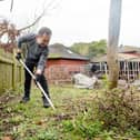 Volunteers from Barratt help out at Marwell Zoo.