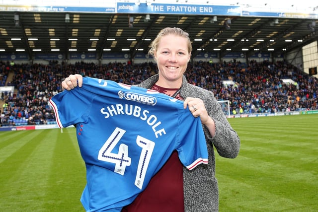 The England cricket World Cup winner is a life-long fan and was presented with a shirt on the Fratton Park pitch in 2017.