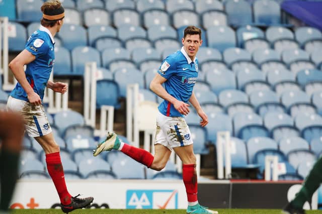 James Bolton celebrates his goal on Saturday