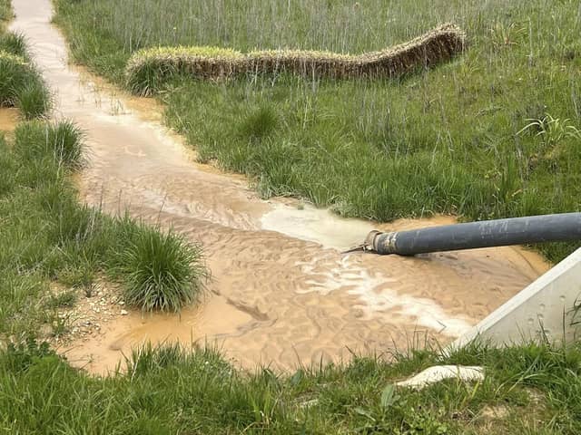 Picture taken by a local resident of the discharges