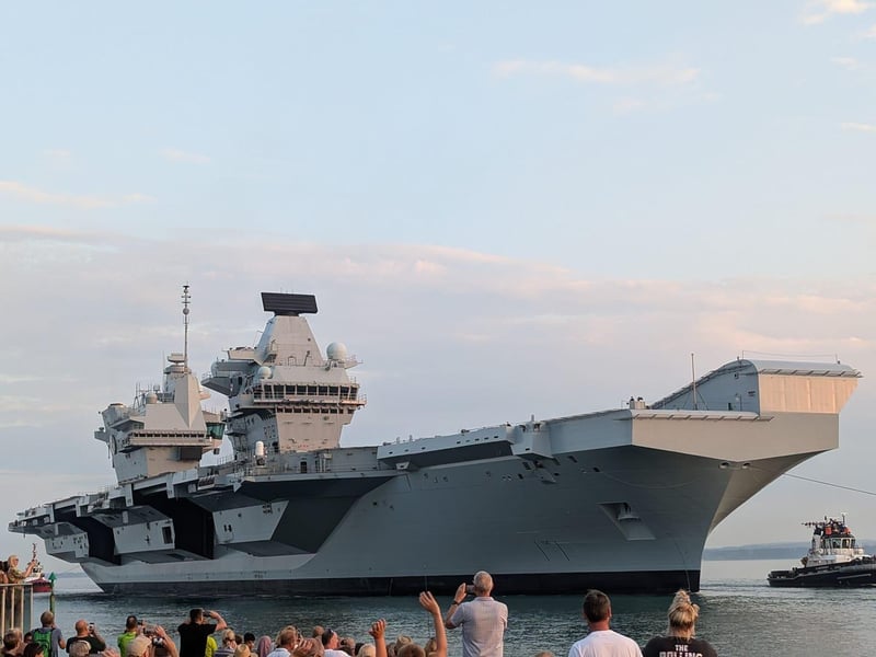 HMS Queen Elizabeth returned to Portsmouth on July 30 after spending several months in Rosyth for repairs.
