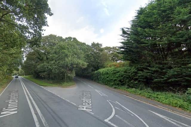 The crash took place in Shedfield, near Shirrell Heath. Police said a van driver suffered serious but not life-threatening injuries. Picture: Google Street View.