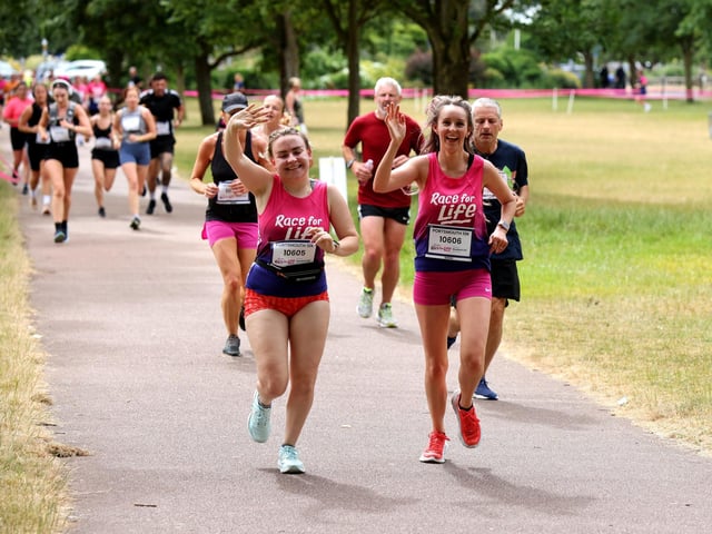 Race For Life event in Southsea, Hampshire. Pictured is action from the event.Sunday 30th June 2024.Picture: Sam Stephenson.