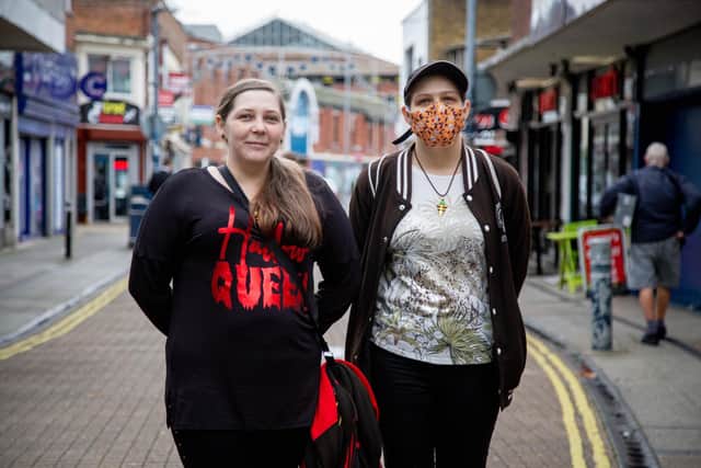 Portsmouth residents, Gina and her sister Thea Pound
Picture: Habibur Rahman