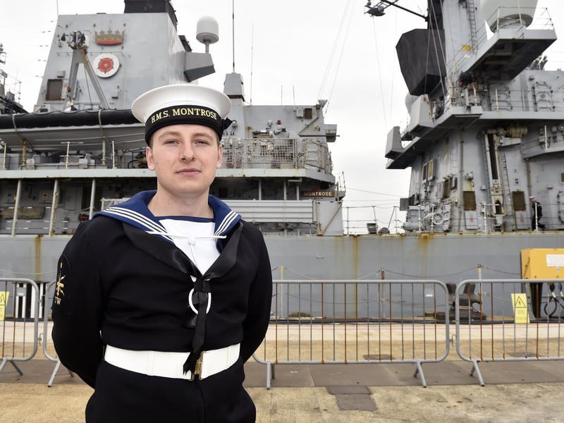 Able seaman Will Gair who has served on HMS Montrose for 18 months (170423-1977)