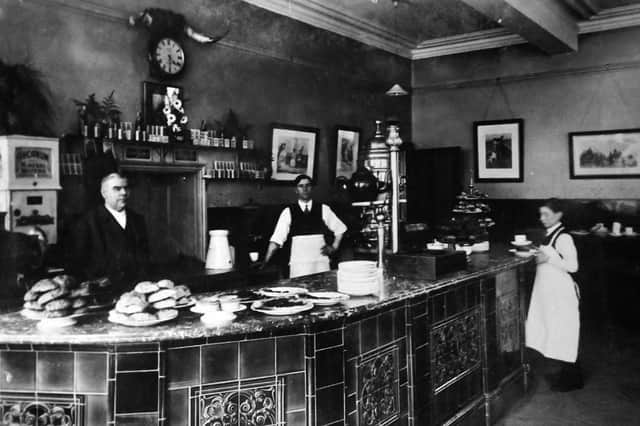 The bar at the Trafalgar Institute, Edinburgh Road. Picture: Barry Cox postcard collection.