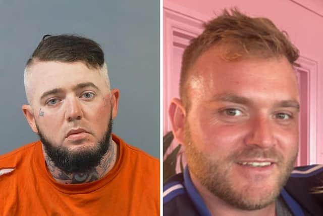 L: Cameron Baker, 28, formerly of Leed Street, Sandown, Isle of Wight, who was handed a life sentence following the murder of Tommy Barton. R: Tommy Barton, 30, who was stabbed and left to die by Baker. Picture: Hampshire and Isle of Wight Constabulary.