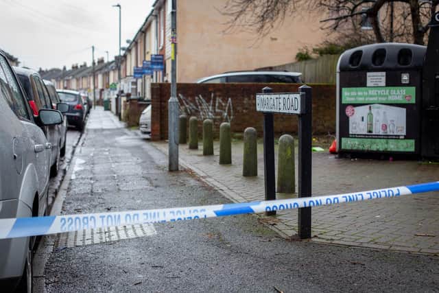 Police taped off Margate Road in Somers Town
Picture: Habibur Rahman