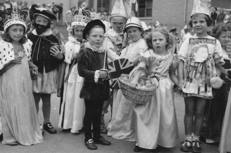 The street party celebrating the Queen's coronation in 1953 at Ripley Grove, Baffins, Portsmouth