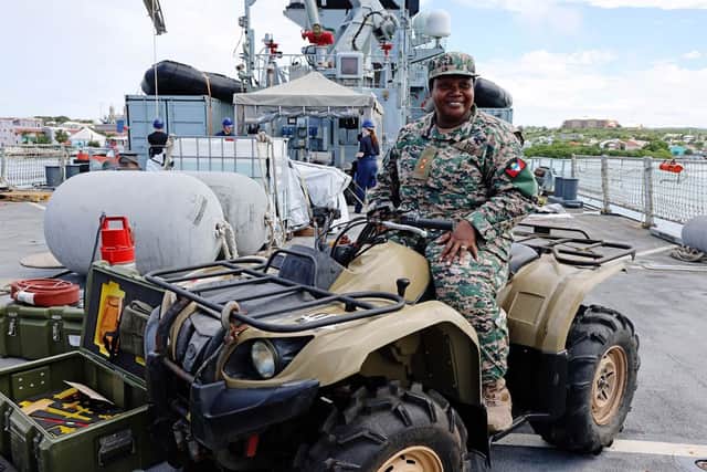 Cumbria and Antiqua army cadet force visit to HMS Medway.