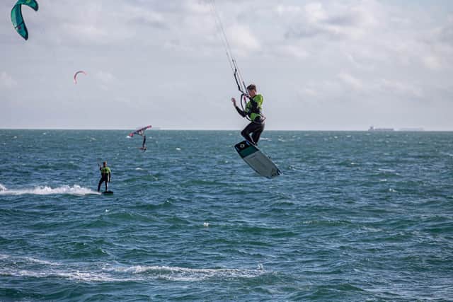 Pictured: People kite surfing at Hayling Island during the 2021 festival

Picture: Habibur Rahman