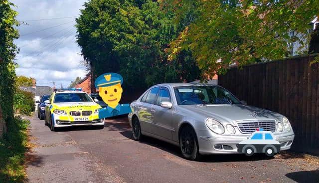 Police capture illegal driver.

Pic: Hants Roads Policing