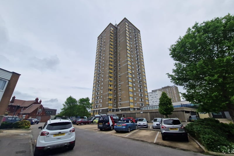 Ladywood House at Plymouth Street, Southsea is a 72-metres-tall apartment buidling.