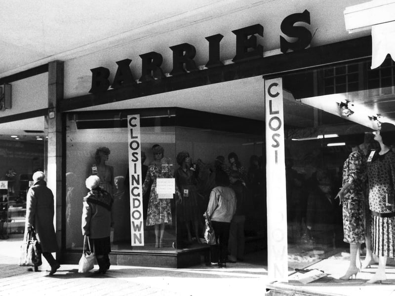 Barries in Palmerston Road in February 1991