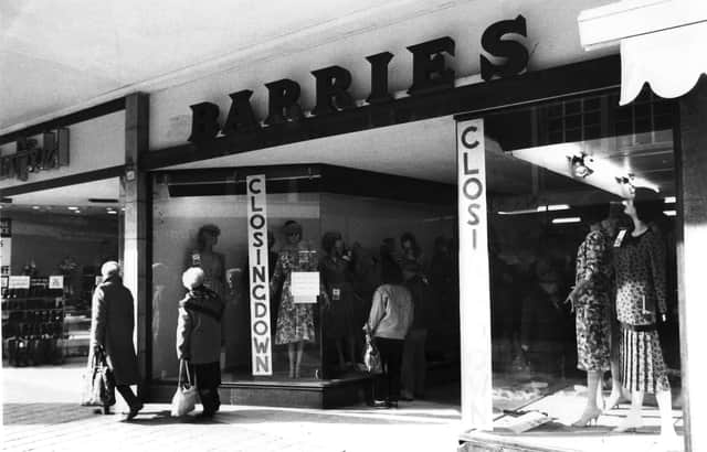 Barries in Palmerston Road in February 1991