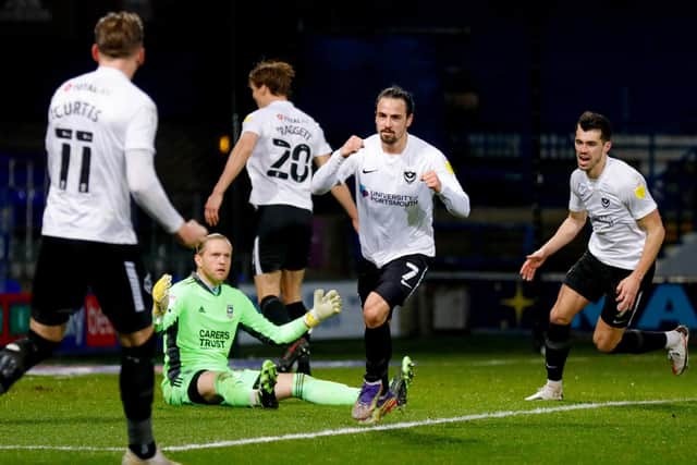 Ryan Williams celebrates scoring his second of the game against Ipswich.