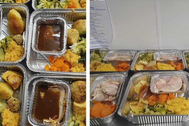 The team at Trinity's at Haslar in Gosport are serving up roast dinners to people who need them, including Portsmouth carers and elderly people. Pictured: Sunday roast dinner