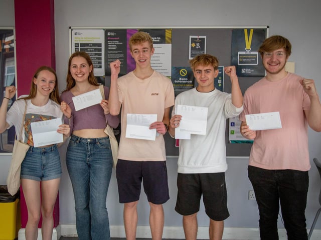 Pictured: Student celebrating their success.
